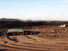 View of the extensive operating grounds of the Tavan Tolgoi coking coal mine